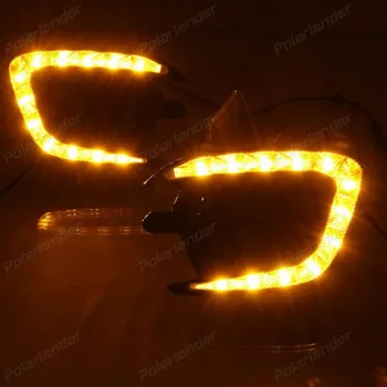 

2017 NEW turn signal DRL fog lamps daytime driving running Light DRL LED lamp for Mitsubishi Lancer-ex 2013 - 2015