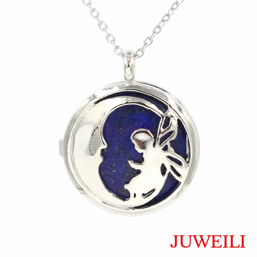 Juweili Jewelry 1x Натуральный камень круглый шарик Серебряный Цвет лунный эльф Коробки