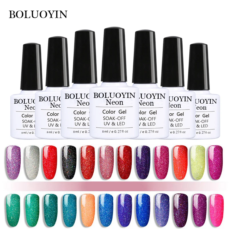 

Colorful Neon UV Nail Gel Polish Long Lasting Rainbow UV Nail Gel Lacquer Soak Off Semi Permanent Led Gel Nail Polish