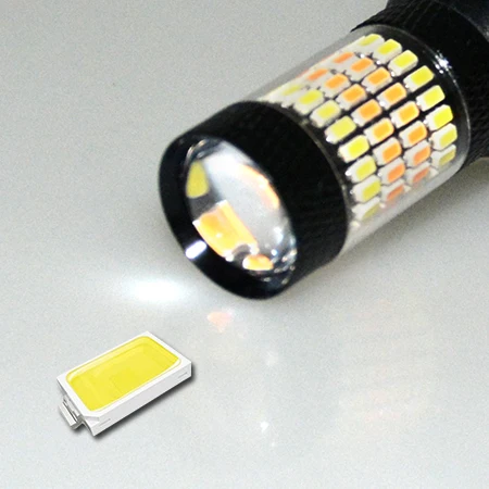 2 шт. автомобиля T20 7440 BA15S 1156 BAU15S PY21W 92LED двойной Цвет горки указатель поворота Canbus DRL