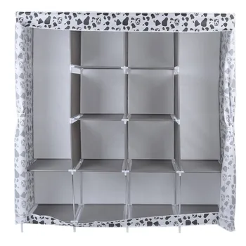 

Multi-compartment Household Modern Simple Non-Woven Anti-dust Wardrobe Clothe Storage Garderobe Cabinet Closet 170*167*39cm Hot