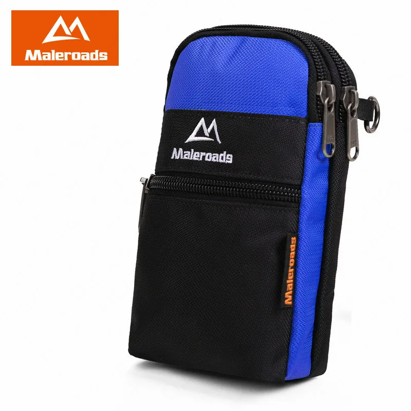 Blue Спортивная сумка Maleroads, многофункциональная поясная сумка для бега, спортивные аксессуары, чехол для телефона, сумка для путешествий на открытом воздухе, повседневная сумка - Цвет: Blue