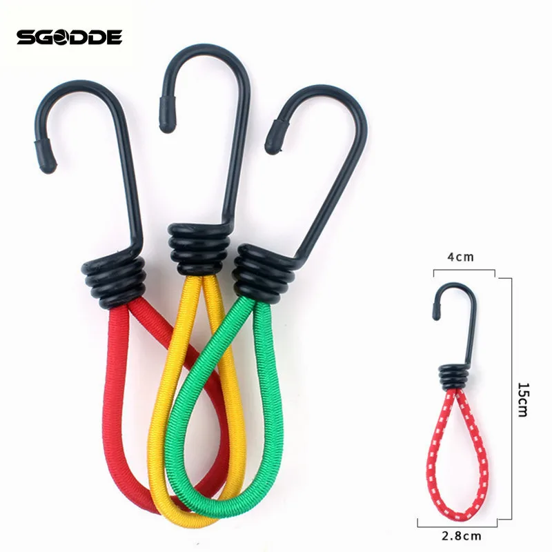 

SGODDE 15cm Multi-purpo Tent Elastic Rope Buckle Tent Retractor Pull Ground Nail for Camping Hiking Tent Accessories