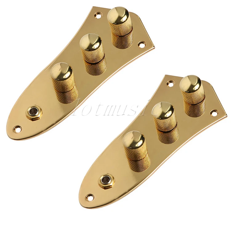 

2Pcs Gold Plated Wired Control Plate for Jazz Bass Replacement Parts