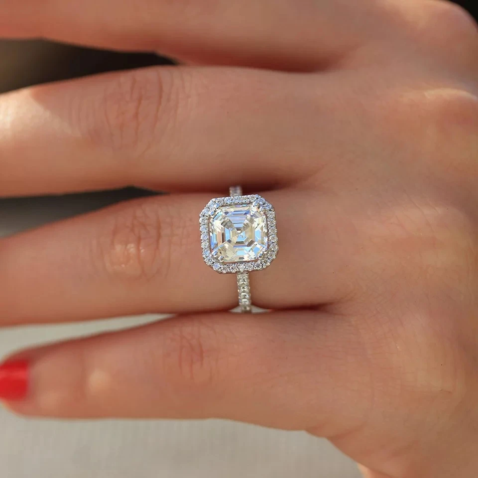 

We have a lot of styles that we like to customize. 1-5 Carat Wedding Moissanite Diamond Ring Genuine 18k 14k 9k White Gold