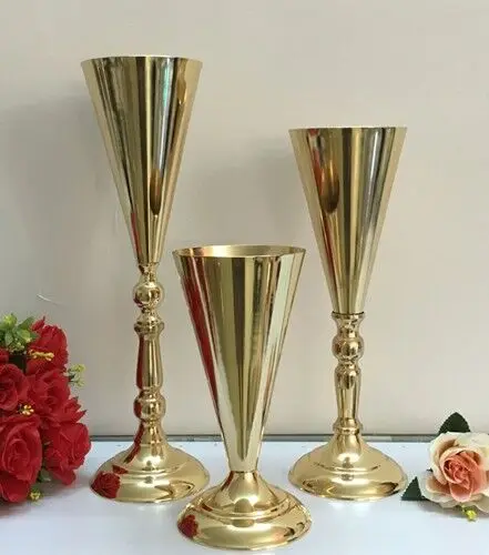 

Different Color & Different Size metal flower vase for wedding decoration