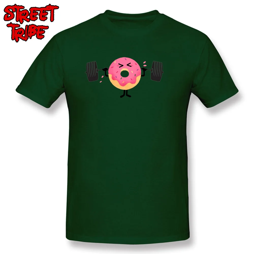 Donut Fitness Tops & Tees Fashion O Neck Printed On Short Sleeve 100% Cotton Man T Shirt Classic T Shirt Top Quality Donut Fitness dark