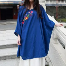 In the spring of 2015 new products listed, national wind bat wing fighter sleeve cloak fluid large loose big yards shirt