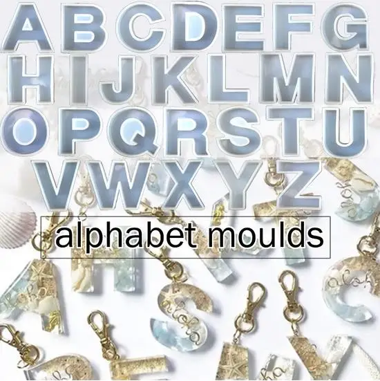 

Crystal Epoxy Silicone Alphabet Silicone Mold DIY Handmade Ornaments Resin Digital Pendant Pendant Model