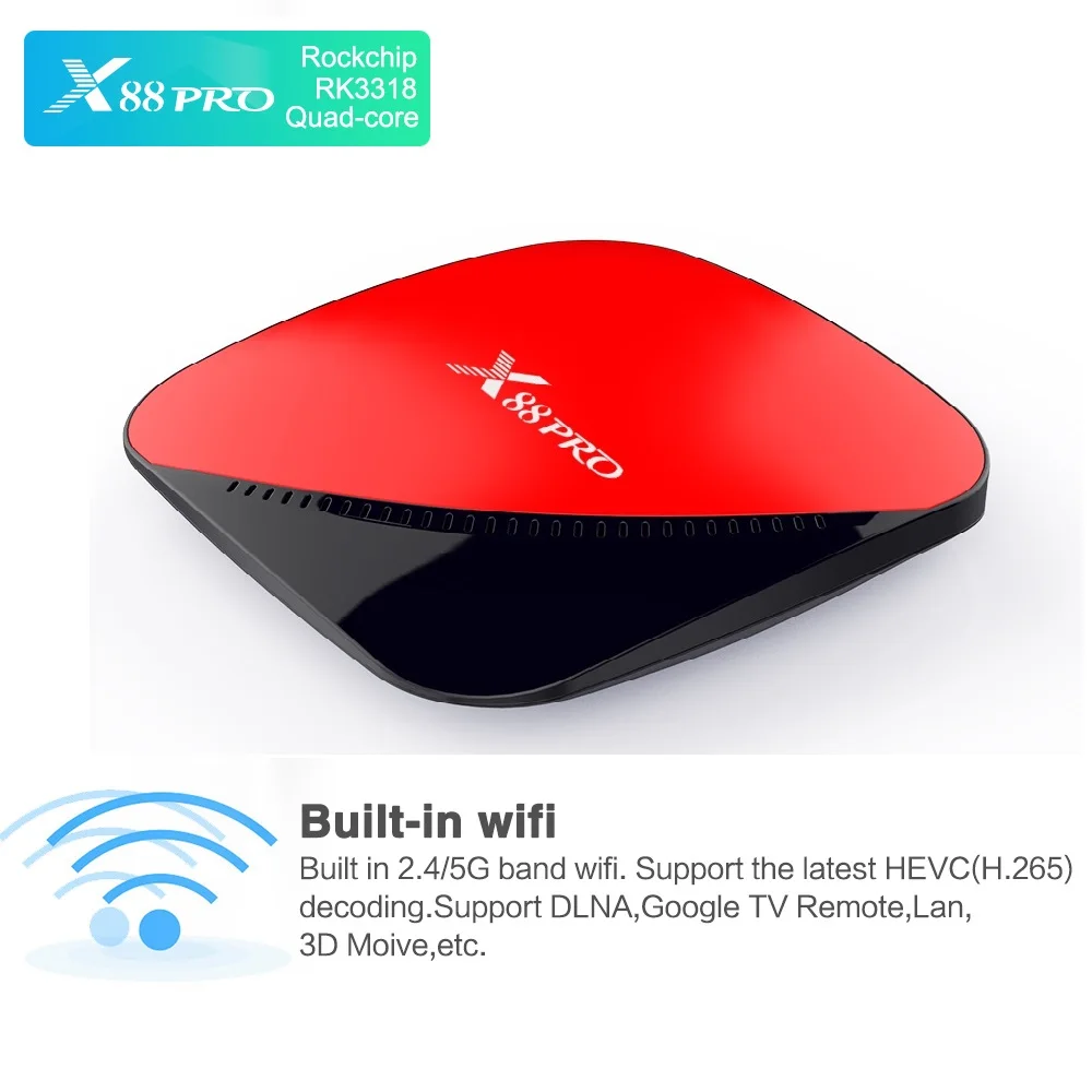 X88 PRO Smart tv BOX Android 9,0 4 Гб 128 ГБ 32 ГБ 64 Гб Rockchip RK3318 четырехъядерный wifi 4K Google Play YouTube медиаплеер 2 Гб 16 Гб