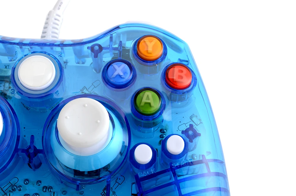 made in shenzhen LED light new design wired gamepad game controller for XBOX 360
