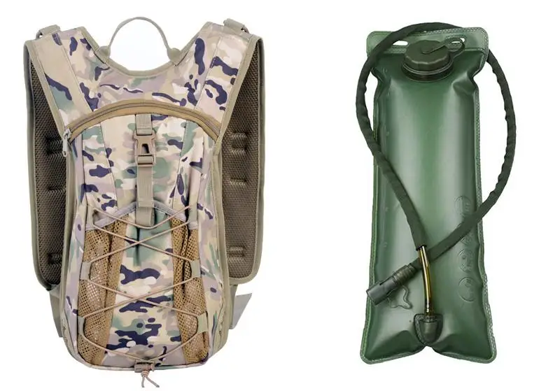 Zuoxiangru 3l Тактический гидратационный рюкзак военный походный тактический военный Вентилятор камуфляжные сумки для воды - Цвет: 14