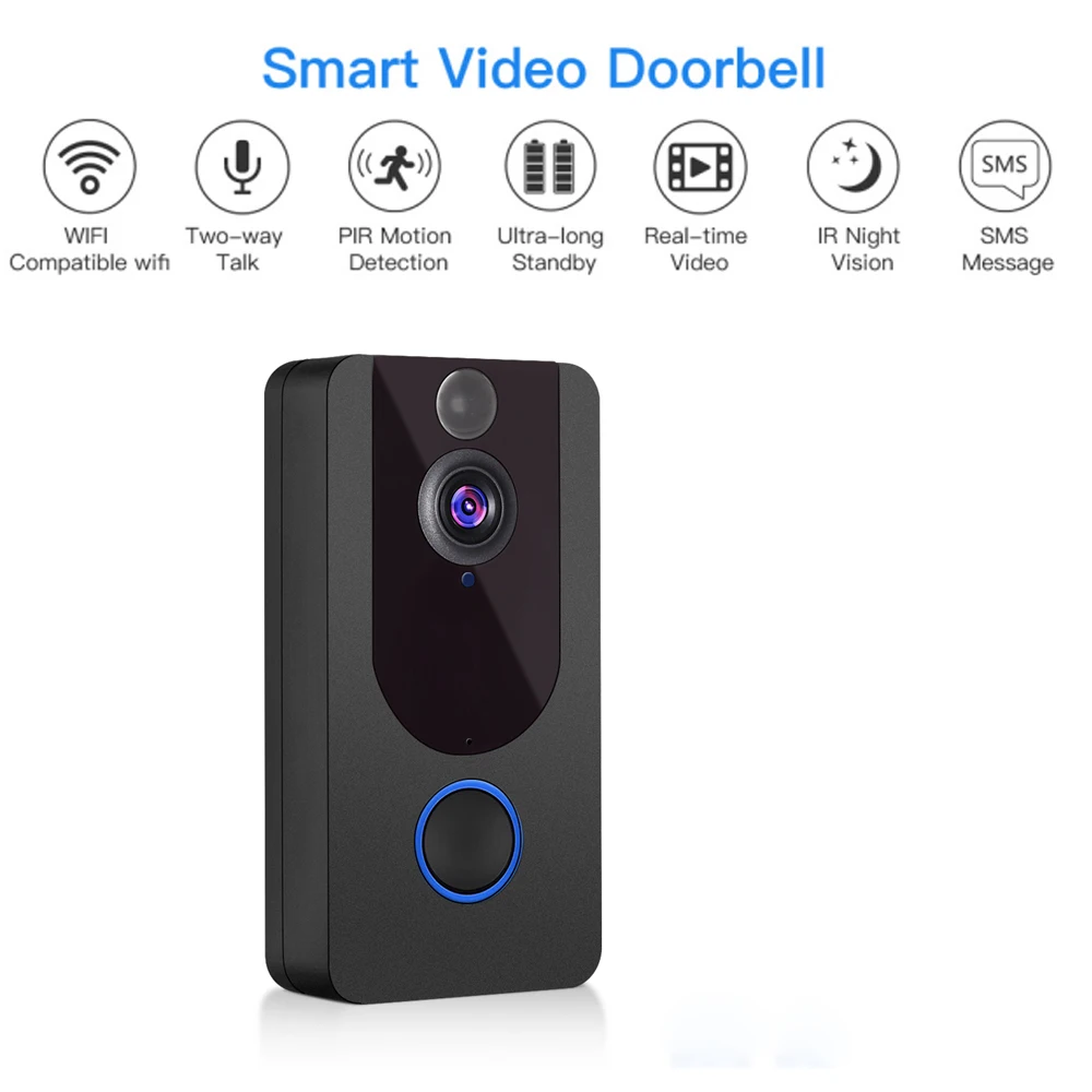 

WIFI Doorbell Smart IP Video Door Phone Camera 1080P Door-Bell Cameras IR Alarm Wireless Security For Android & IOS Video-eyes