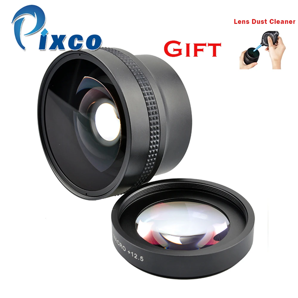 

Pixco 58mm 0.25X Super Fisheye Wide Angle Lens+with Rubber Air Blower Pump Dust Cleaner