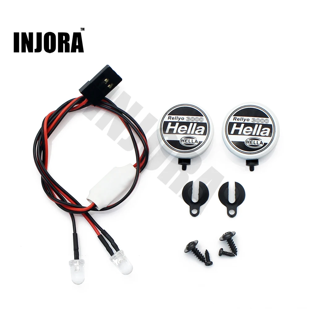 INJORA 2PCS 4PCS RC Car Round LED Light Cover for 1 10 RC Crawler Axial SCX10