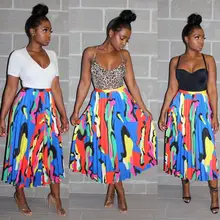 Повседневные женские юбки контрастного цвета с завышенной талией новые летние модные свободные женские юбки уличная одежда MOF5075