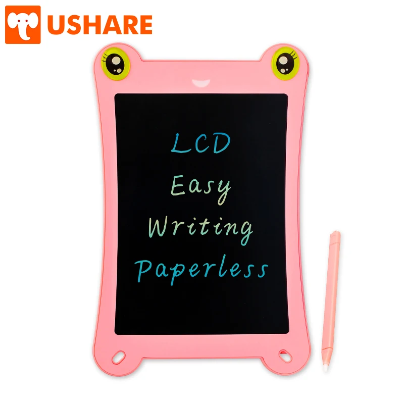 

USHARE Memo Pad 8.5 Inch Rainbow Colorful Handwriting Portable Erasable Children Digital Drawing Educational LCD Writing Board