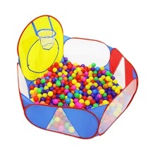 Дети океан мяч Яма бассейн игра Палатка Домик для детей игровой бассейн с Баскетбольным обручем для детей