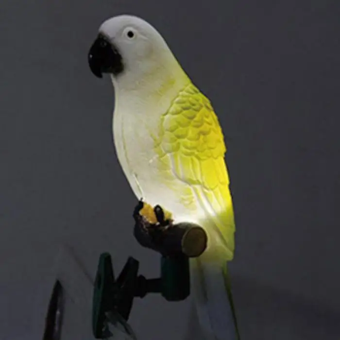 Солнечный СВЕТОДИОДНЫЙ светильник птица лампа «попугай» с зажимом ночной Светильник s для наружного сада дорожка орнамент DTT88