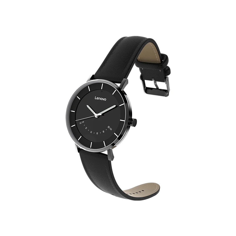 Lenovo Watch S Модные кварцевые умные часы фитнес-трекер интеллектуальное напоминание 50 м водонепроницаемый длинный аккумулятор бизнес досуг - Цвет: black