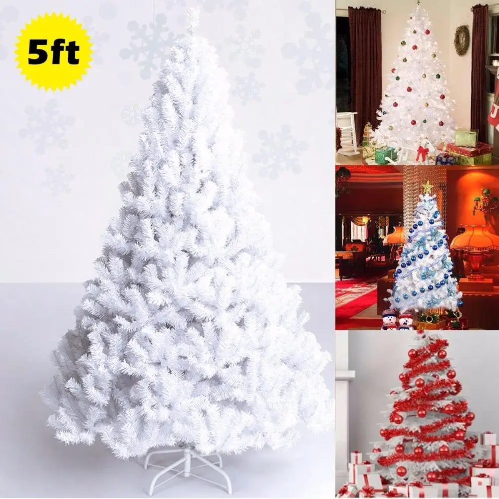 

Goplus 5Ft Artificial PVC Christmas Tree W/Stand Holiday Season Indoor Outdoor White New Year Decor CM19733