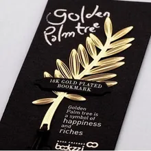 1 шт. индивидуальные Бизнес подарки Корейский Творческий золото металла пальмовых листьев Трафареты