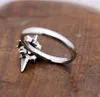 Size 4~9 Cool Star Ladies Ring With Black Clear Stone 316L Stainless Steel Jewelry Biker Band Ring 3