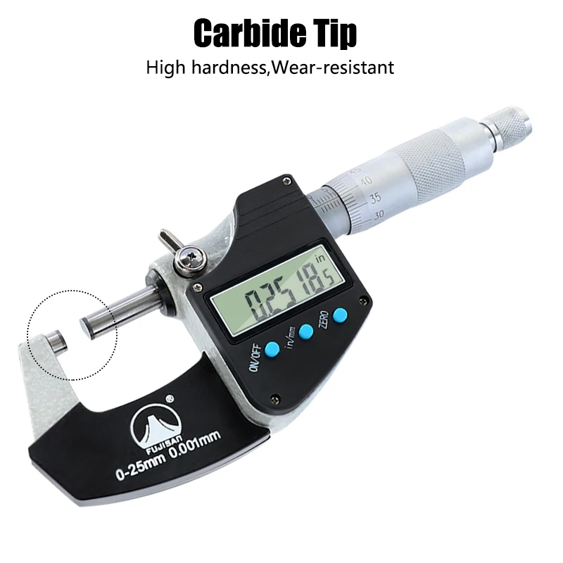 Цифровой микрометр 0 25 мм 001 метрический/дюймовый|digital micrometer 0-25mm|micrometer 0-25mmdigital |