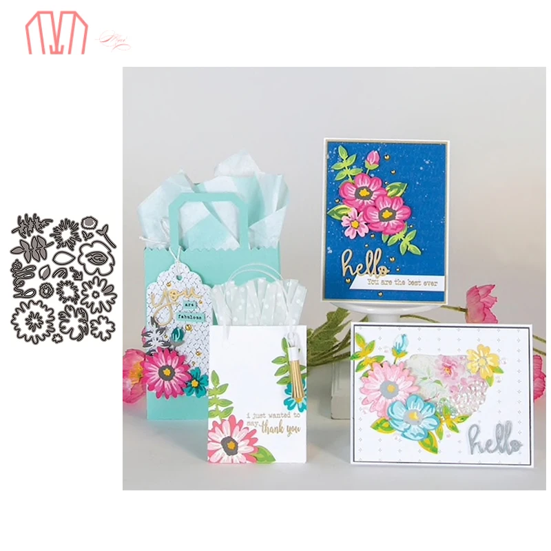 

Mai New Flower and Leaves Metal Cutting Dies Stencils for DIY Scrapbooking photo album Decorative Embossing DIY Paper Cards