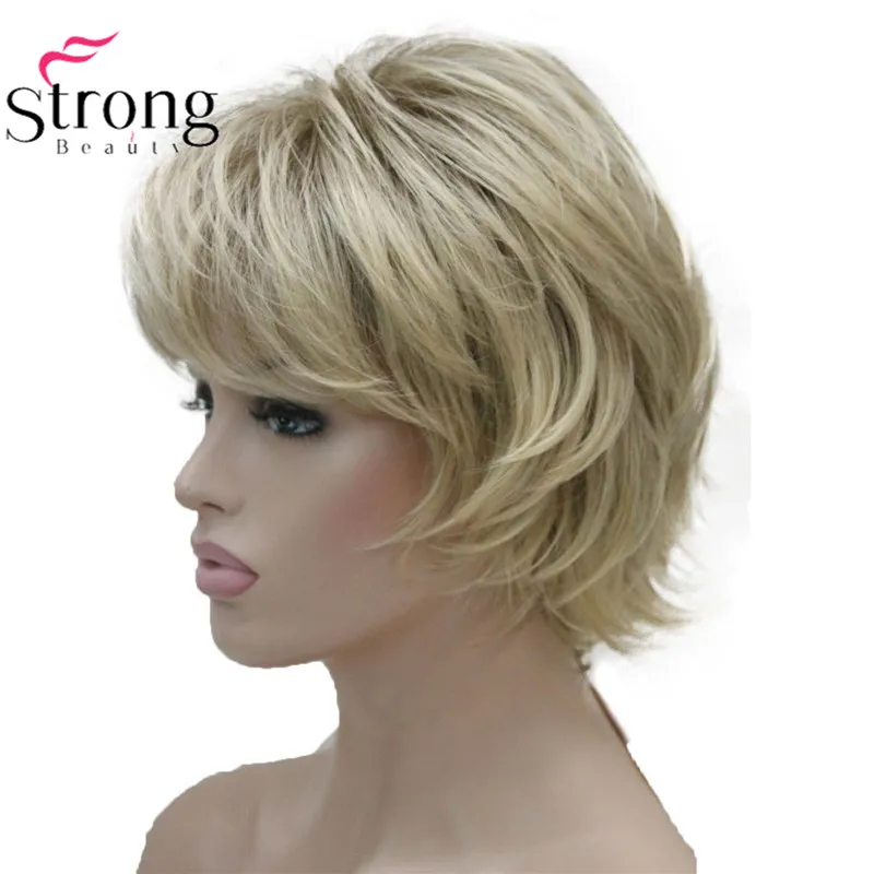 StrongBeauty светлые короткие флип-ап, мягкий и полный синтетический парик выбор цвета