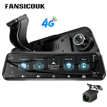 2019 FANSICOUK 10'' Rearview Mirror Car DVR 4G HD 1080P Dash Cam Dual Lens ADAS GPS Wifi Auto Camera Video Registrar DVRs 