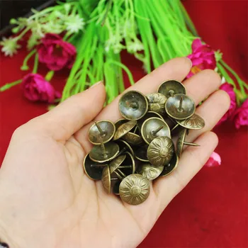 

100PCS 16*12MM Archaize bubble nail chrysanthemum bubble nail wooden nail box decoration accessories