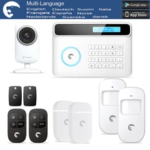 Multi-Lenguaje de Control Remoto APP GSM/PSTN Sistema de Alarma Con Cámara IP