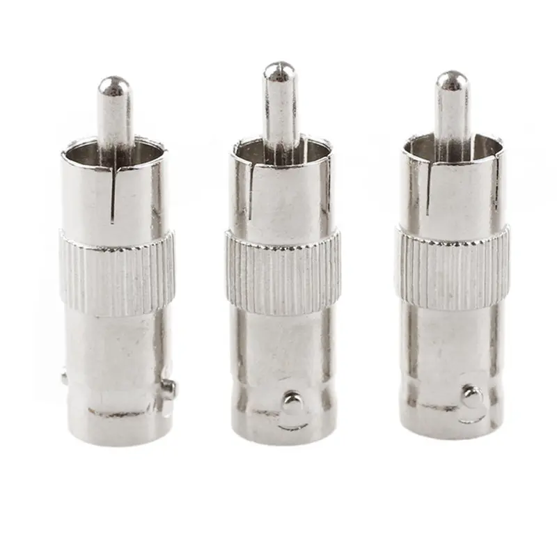 

4 pcs x BNC FEMALE TO RCA PHONO MALE CONNECTORS CCTV CABLE DVR