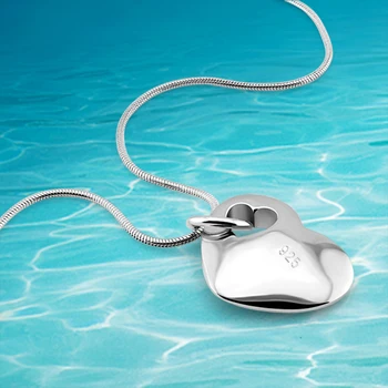 

925 silver necklace, popular women adorn article, heart-shaped necklace pendants, simple fashion, free shipping
