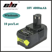 Wholesale 10x High Capacity P108 18V 4000mAh Li-Ion For Ryobi RB18L40 P300 P400 Rechargeable Power Tool Battery Ryobi ONE+
