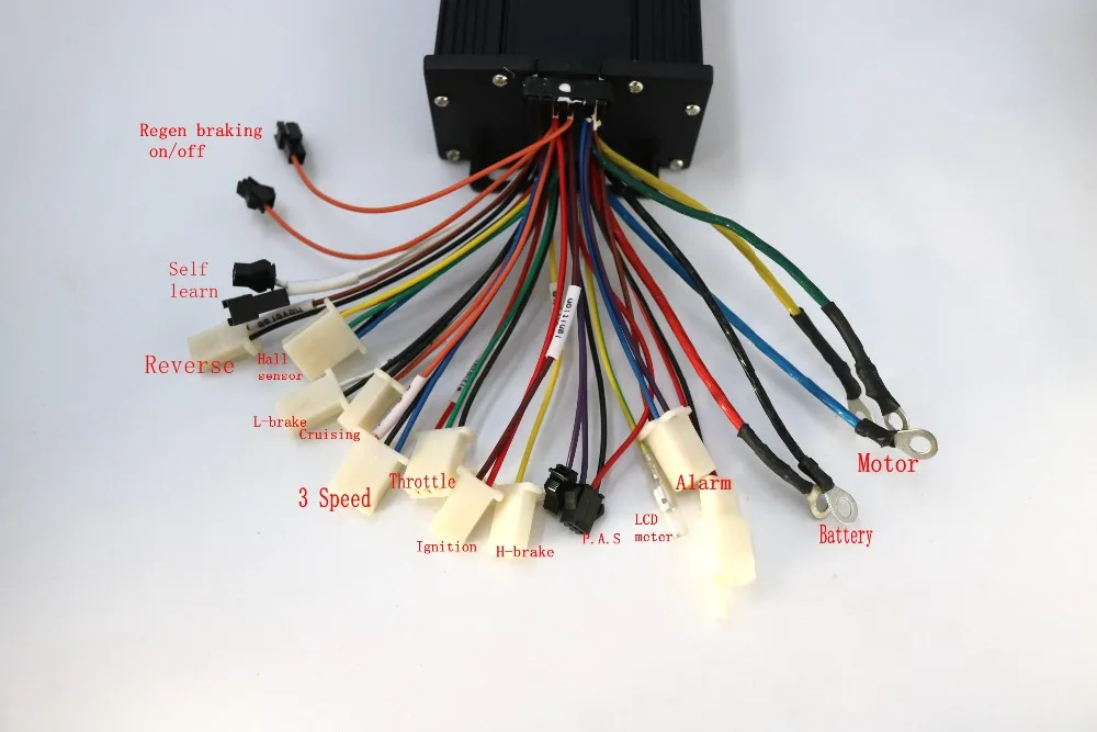 Perfect GREENTIME Black shell  15 Mosfets48/ 60V 800W/1000W Dual mode Sensor/Sensorless Brushless DC Motor Controller 4
