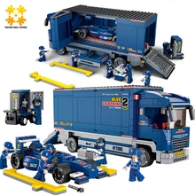 F1 Racing Car 641pcs Educational Enlighten Assembling Bricks Toy Children DIY Kids Toys compatible with major