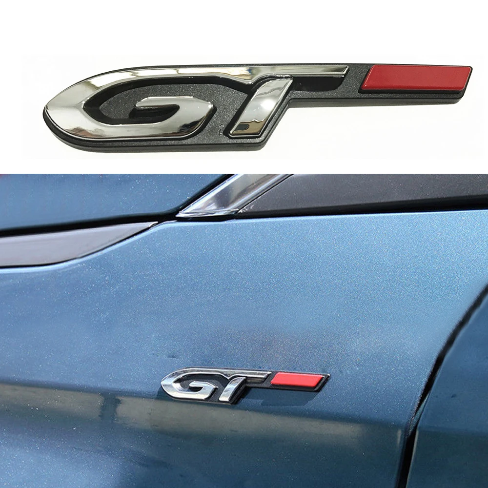 

1-50 pcs 3D Stereo GT Line Letters Emblem Sticker Chrome For Peugeot 206 307 308 407 207 208 508 2008 3008 Trunk Accessories