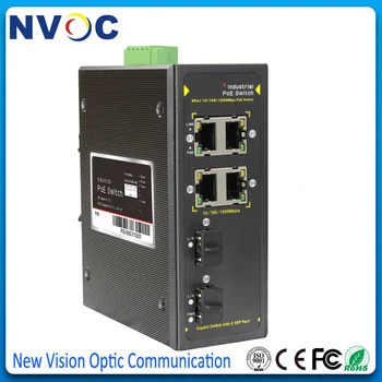

4POE 10/100/1000M IEEE802.3af/at+2SFP 1000M,No SFP and Power Adaptor,1000M Unmanaged Industrial Ethernet Fiber SFP POE Switch