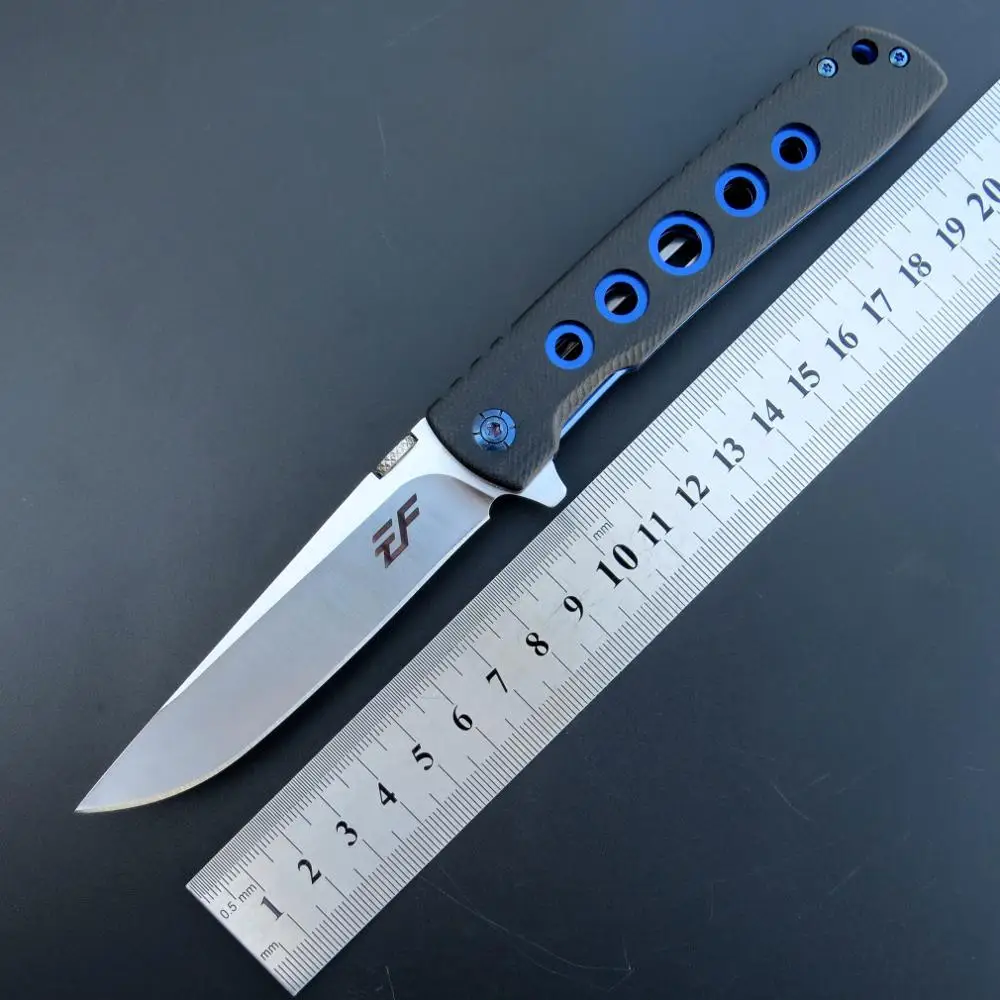 Online Cuchillo plegable EF27 EF2 hoja + G10 cuchillo de bolsillo de supervivencia cuchillo de Camping herramienta para exteriores EDC