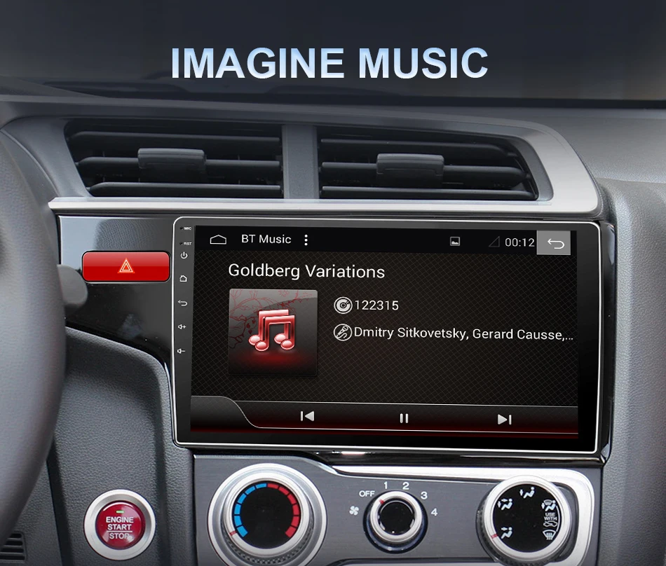 Flash Deal Eunavi 10.1" Android 9.0 2 DIN Car Auto Stereo For 2014 2015 HONDA JAZZ FIT Right Hand Drive Radio GPS Multimedia PX6 4G+32G 10