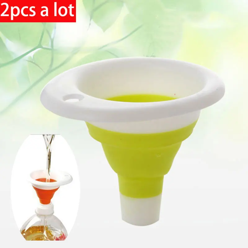 

vanzlife creative kitchen foldable silicone funnel water leak oiler small funnel household liquid separation
