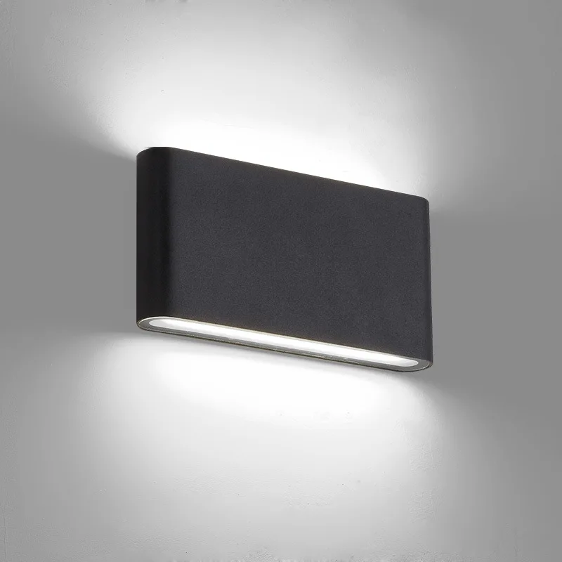 EHOME Outdoor indoor Wall light Waterproof 6W 12W AC85-265V COB Led Sconces Modern Home Lighting white black Decoration