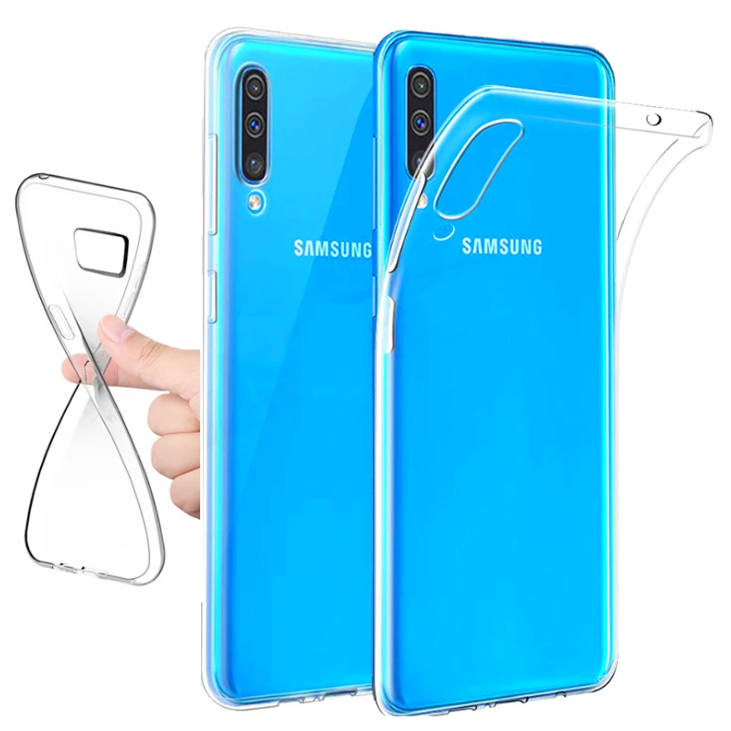 Чехол для Samsung galaxy A70 A60 A50 A40 A30 A20E A10 A51 A71 A01 A81 91 S20 S10e S9 S8 PLus прозрачный мягкий