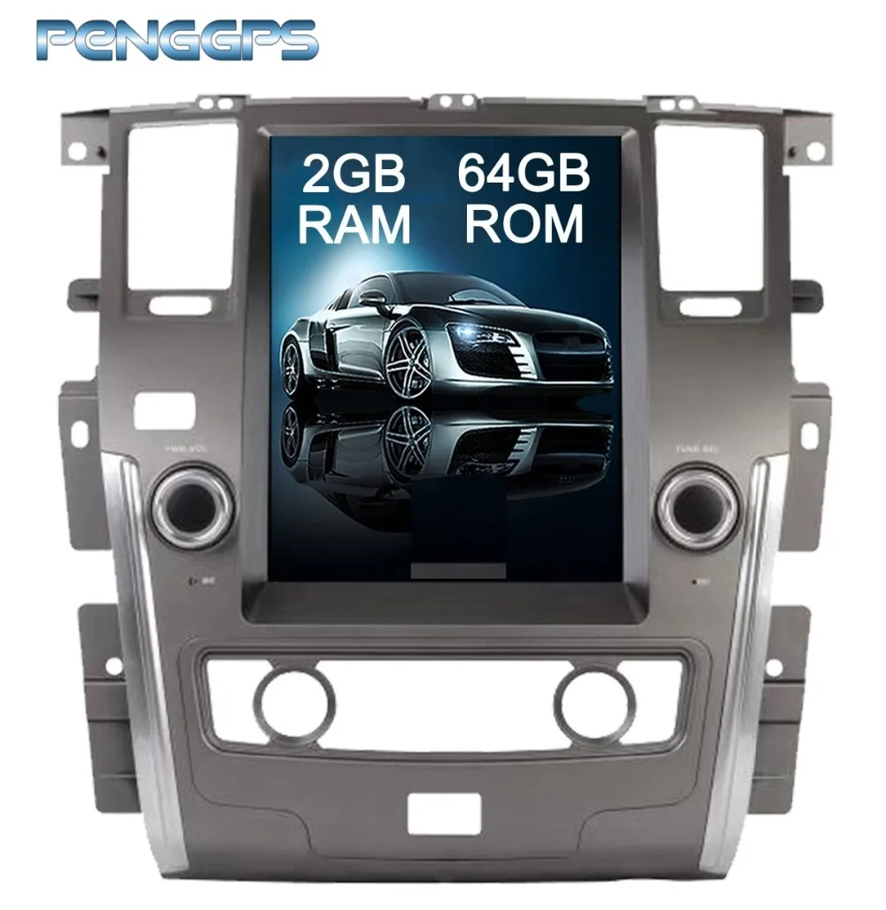 Tesla Style 12.1 Inch Android 6.0 GPS Navigation DVD Player for NISSAN  PATROL 2010-2017 Manual Air-Conditioning Seat Heating