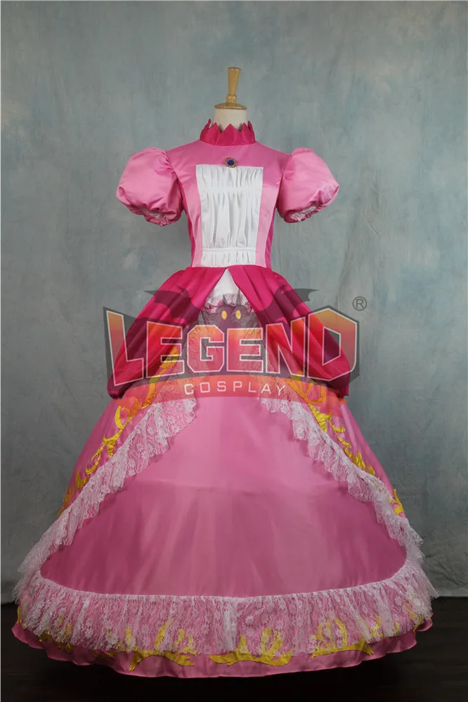 

Princess Peach Sister Dress Cosplay Costume For Adult red dress
