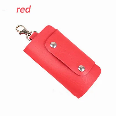 Новая мода портмоне для ключей дешевые конфеты цвета женский мужской кожаный карман из искусственной кожи ключи Органайзер Сумка, держатель сумка для автомобиля - Цвет: Красный