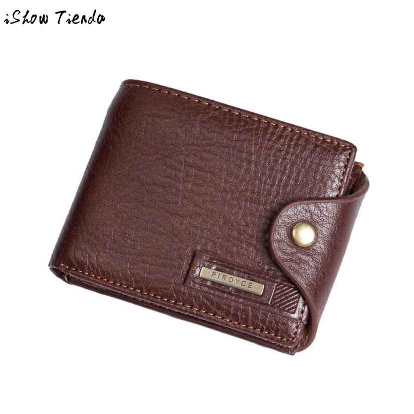 Short Men Wallet PU Leather ID Card Holder Billfold Hasp Purse Wallet Business Men Day Clutch#YL5