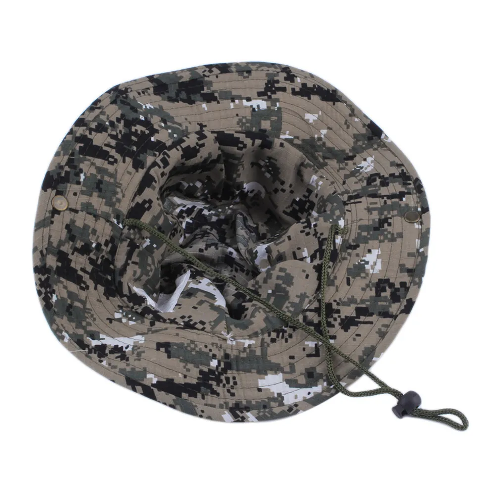 Военная армейская джунгли камуфляж Boonie ведро кепки шляпа Рыбалка Защита от солнца s мода Прямая Камуфляж Шапки